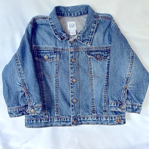 VINTAGE 2003 LIKE NEW !! BABY GAP INFANT DENIM JACKET 18-24 MONTHS - Picture 2 of 11